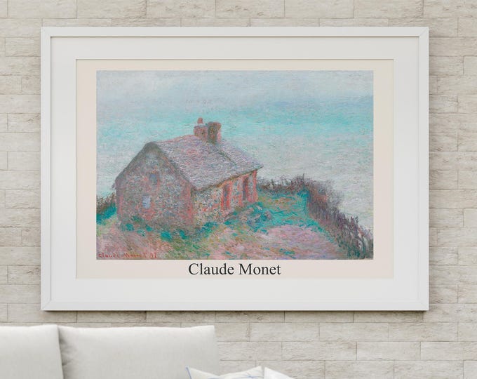 Digital download Claude Monet, The Customs House, Reproduction, Art print for wall decoration. Printable picture.