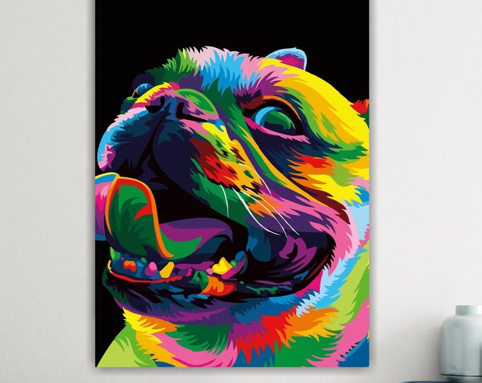 Pug Dog Pop Art Canvas Print: Reproduction, Ready to Hang