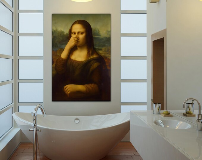 Monnalis Funny Portrait, Canvas Art Print: Reproduction on Canvas Ready to Hang