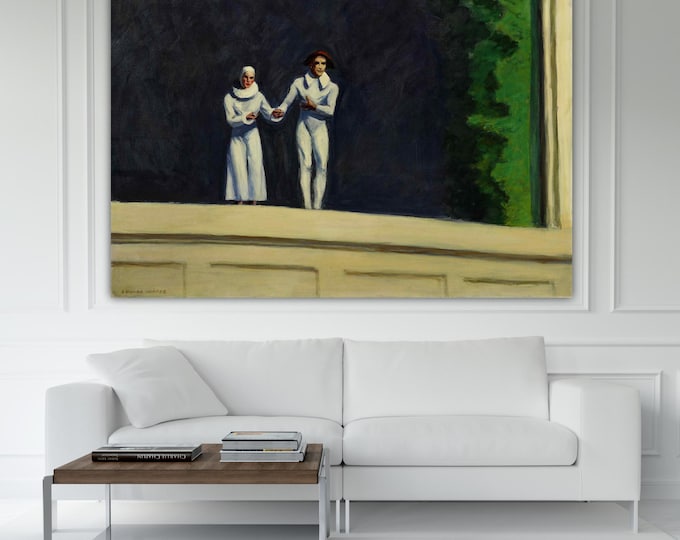 Edward Hopper Actors Canvas Print: Art Reproduction, Ready to Hang or Rolled Canvas