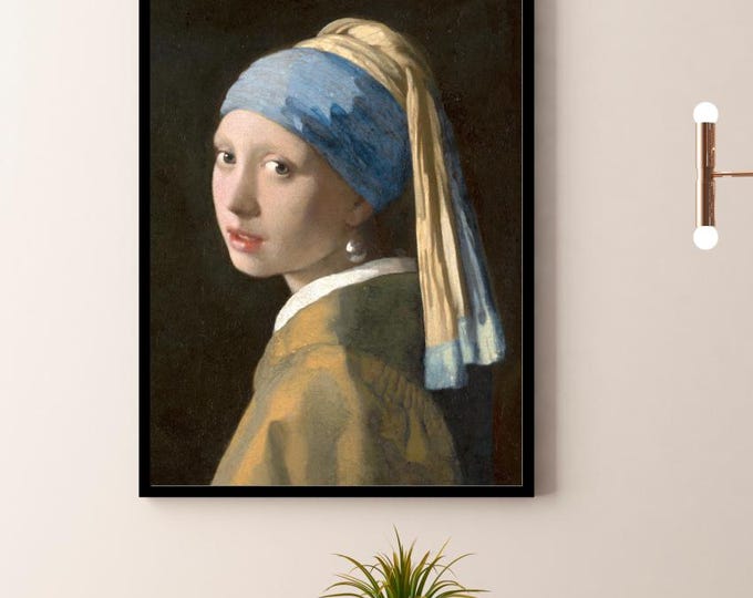 Vermeer Girl with Earring Canvas Print: Art Reproduction, Ready to Hang or Rolled Canvas