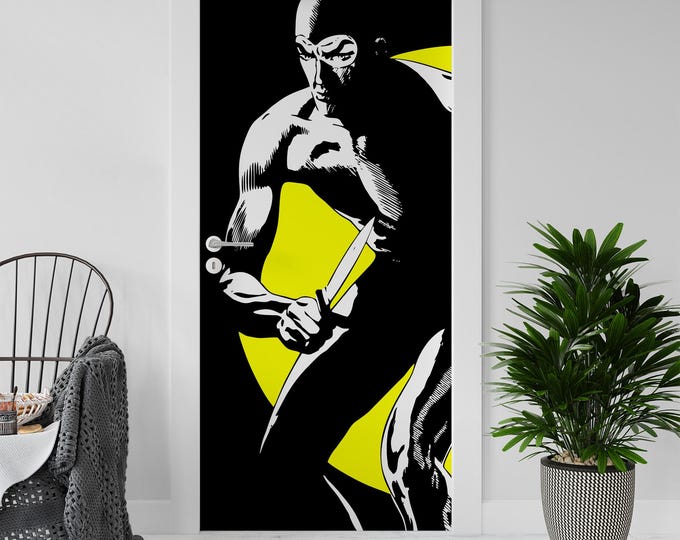 Sticker Decal for Door, Window, Fridge, Diabolik Thief Reproduction, Peel and Stick PVC