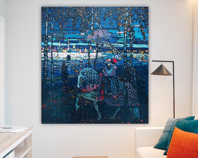 Wassily Kandinsky Abstract Art Canvas Print: Riding Couple Reproduction