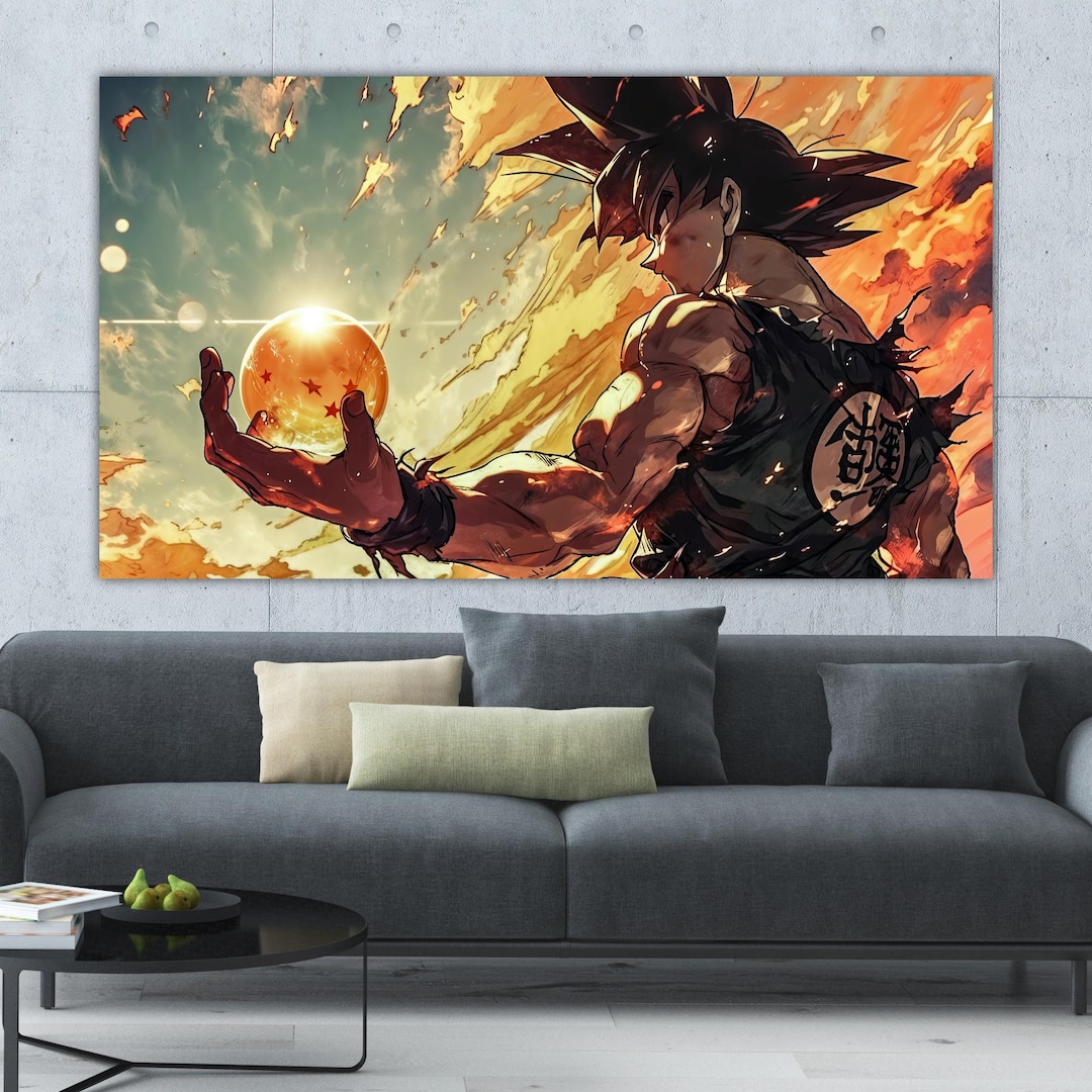 Dragon Ball Z Goku Canvas Print - Anime Comic Art, Ready to Hang - Etsy