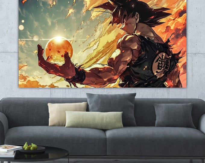 Dragon Ball Z Goku Canvas Print - Anime Comic Art, Ready to Hang