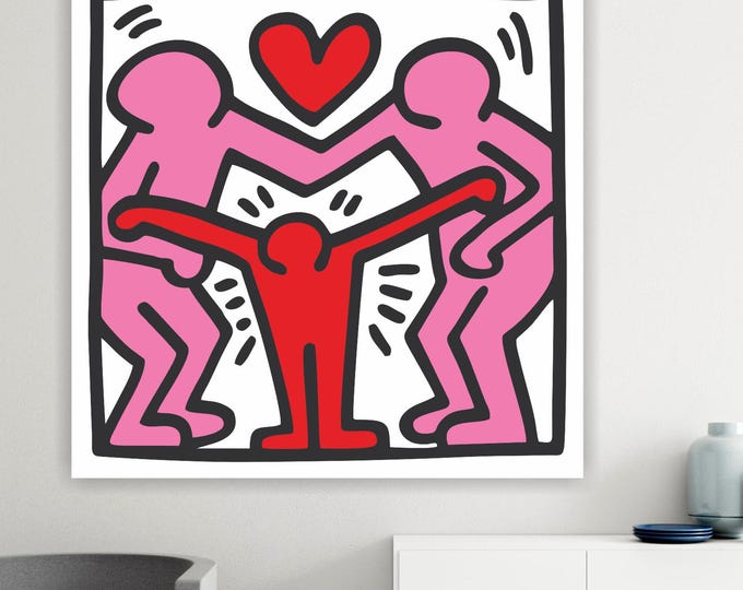 Keith Haring "Family" Canvas Print: Pop Art Reproduction, Ready to Hang or Rolled Canvas