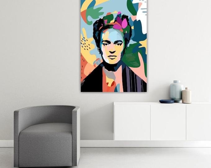 Frida Kahlo Reproduction, Jungle, Canvas Print: Pop Art, Ready to Hang