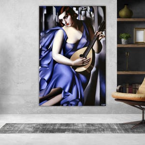 Quadro da appendere Tamara, Donna in viola. Poster o quadro, arredamento casa ufficio. Decorazione murale, idea regalo per lui lei