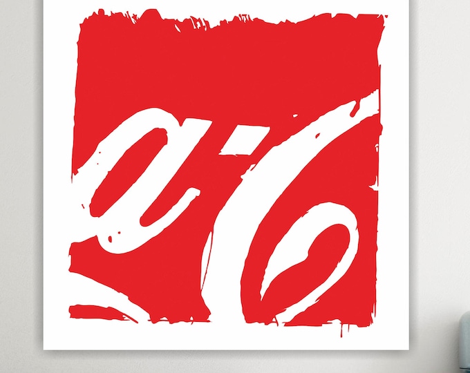 Coke, Art Reproduction Canvas Print: Pop Art Red