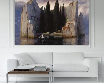 Bocklin Island of the dead Canvas Print: Art Reproduction, Ready to Hang or Rolled Canvas