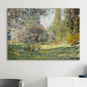 Canvasafdruk Monet Parc Monceau: kunstreproductie, klaar om op te hangen of opgerold canvas