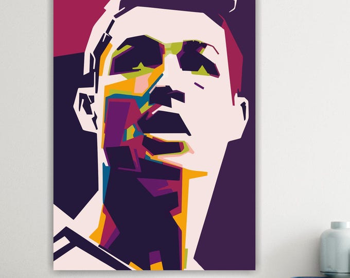 Ronaldo Portrait, Canvas Art Print: Reproduction on Canvas Ready to Hang