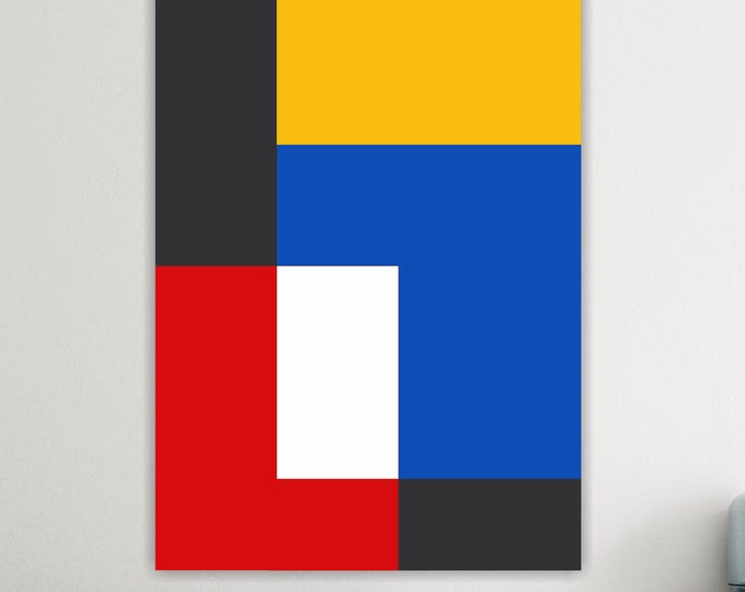 Bauhaus Geometric Colour Canvas Print: Art Reproduction Ready to Hang