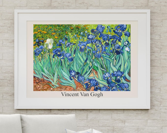 Digital download Vincent Van Gogh, Iris, Reproduction, Art print for wall decoration. Printable picture.