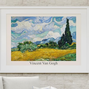 Digital download Vincent Van Gogh, Cypresses, Reproduction, Art print for wall decoration