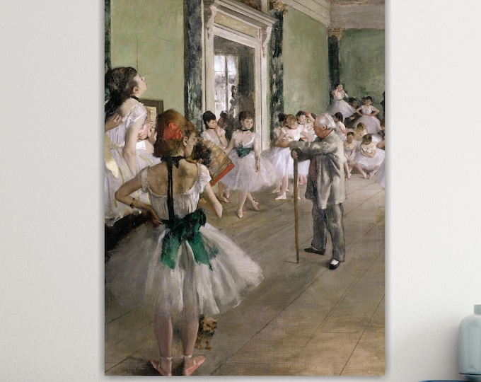 Degas Dance Lesson View Canvas Print: Art Reproduction, Ready to Hang or Rolled Canvas