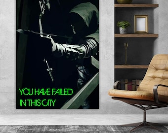Oliver Queen Green Arrow Canvas Print: Handmade Italian Wall Art
