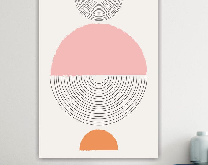 Boho Chic03 Abstract Canvas Print Ready to Hang: contemporary wall art