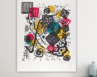 Kandinsky Kleine Welten V Canvas Print: Abstract Art Reproduction, Ready to Hang or Rolled