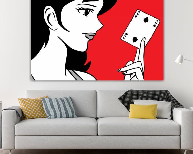 Fujiko Lupin Character Canvas Print: Comic Art Reproduction Ready to Hang or Rolled Canvas