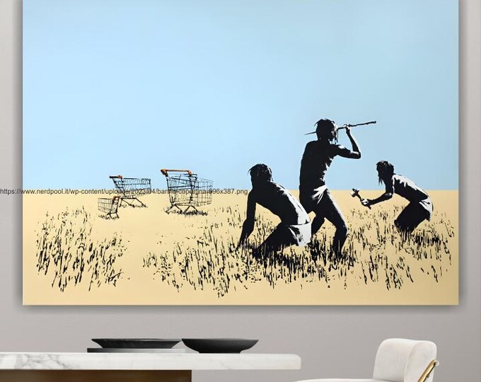 Graffiti Banksy Consumerism, Art Reproduction, Print on canvas, poster or ready to hang