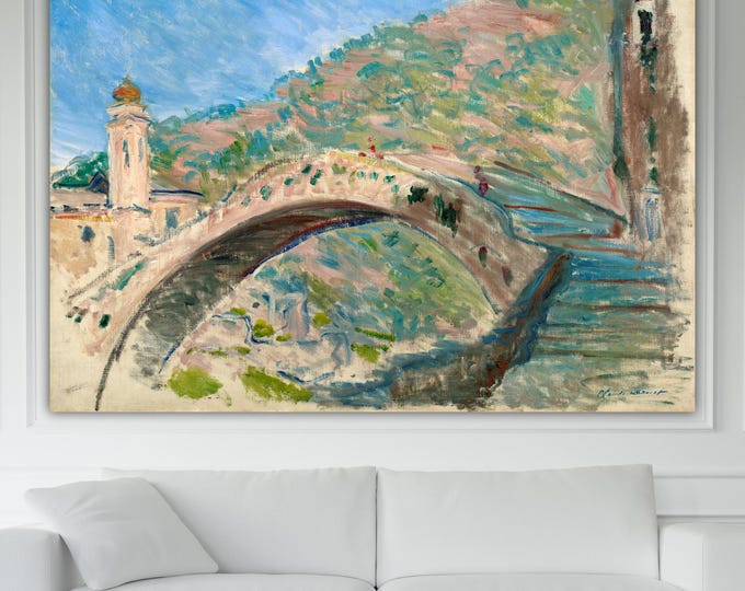 Monet Dolceacqua Canvas Print: Art Reproduction, Ready to Hang or Rolled Canvas