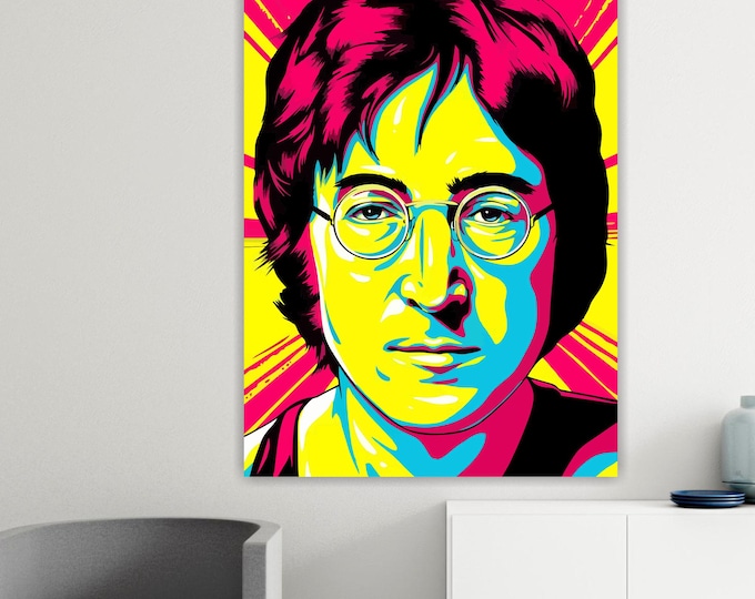 Lennon Portrait, Canvas Art Print: Reproduction on Canvas Ready to Hang