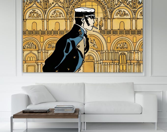 Corto Maltese Venice Art Print: San Marco Square Canvas, Ready to Hang