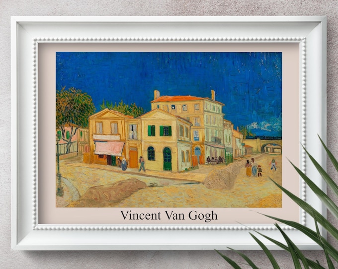 Van Gogh Yellow House Print: Impressionist Wall Art (Digital Download)