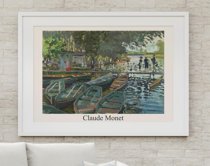 Digital download Claude Monet, Bathers, Reproduction, Art print for wall decoration. Printable picture.