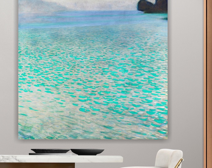 Klimt Attersee Art Nouveau Canvas Print: Art Reproduction