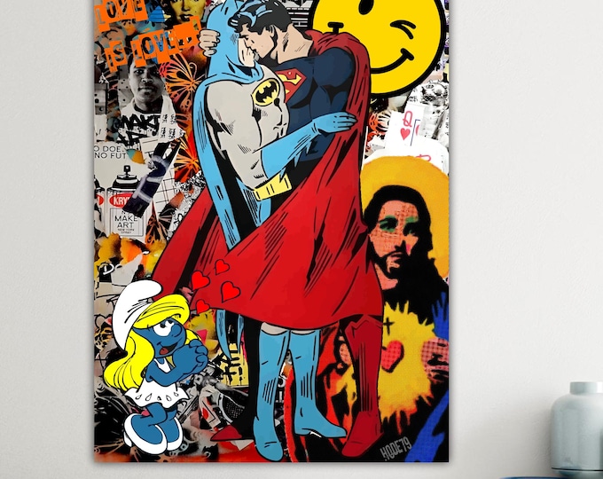 Love is Love, Street Art Canvas Print: Pop Art Reproduction, Ready to Hang