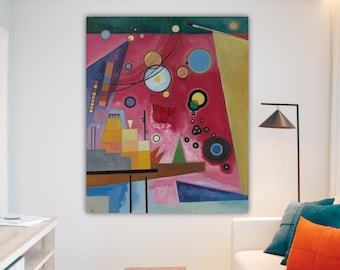 Kandinsky Heavy red Canvas Print: Abstract Art Reproduction, Ready to Hang or Rolled