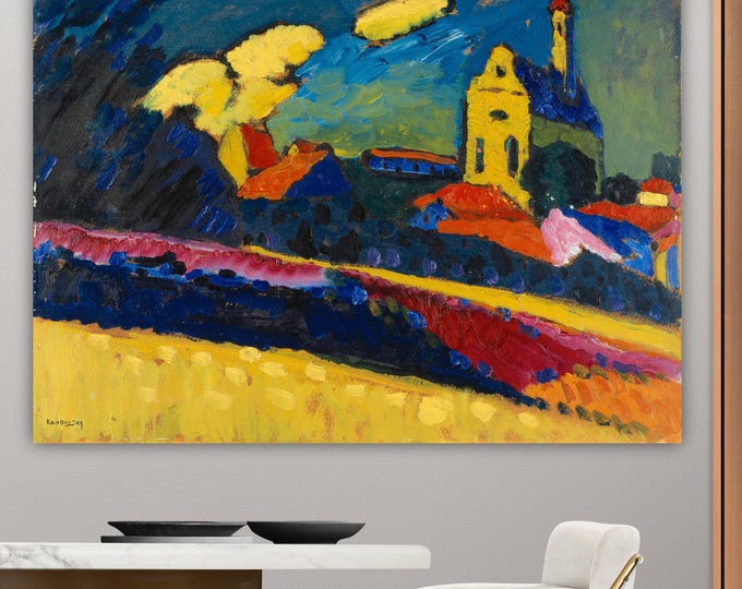 Kandinsky Murnau Canvas Print: Abstract Art Reproduction, Ready to Hang or Rolled