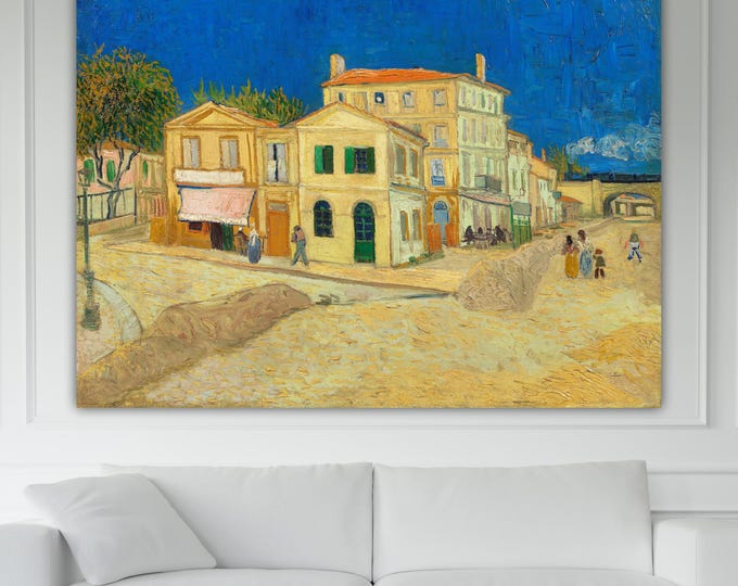 Van Gogh The Yellow House Canvas Print: Handmade Italian Art Reproduction