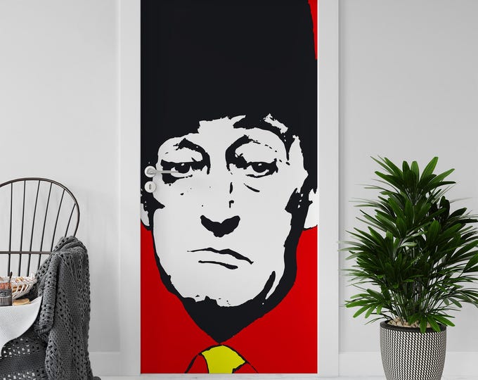 Sticker Decal for Door, Fridge, Italian Actor Totò Reproduction, Peel and Stick PVC