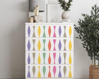 Personalized adhesives IKEA MALM dresser overlay, Colours, Coverings for 2, 3, 4, 6 drawers