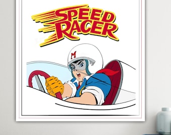 Speed Racer Canvas Print: Italian Anime Comic Art, Ready to Hang