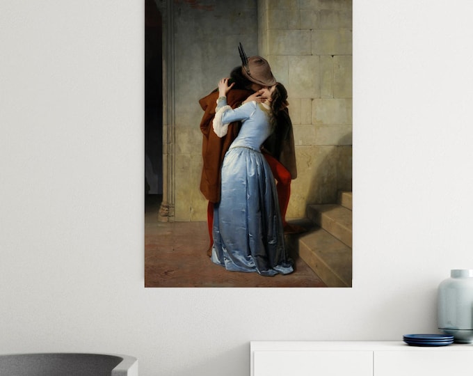 Hayez Kiss Canvas Print: Art Reproduction, Ready to Hang or Rolled Canvas