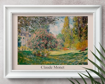 Digital download Claude Monet, Parc Monceau, Reproduction, Art print for wall decoration. Printable picture.
