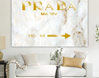 Gossip Girl Art Manifesto Print: Golden Marfa Reproduction on Canvas