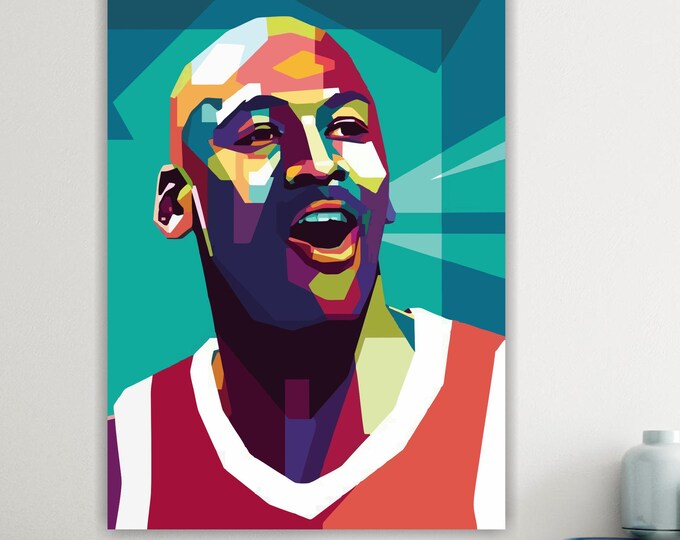 Jordan Portrait, Canvas Art Print: Reproduction on Canvas Ready to Hang