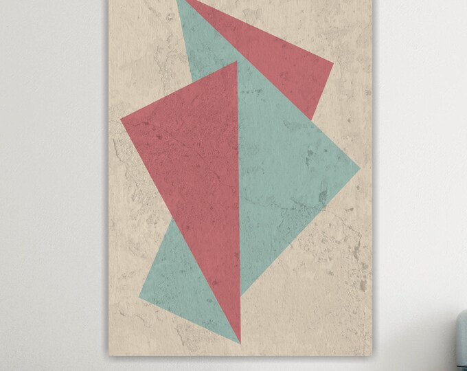 Abstract Triangle3 Bauhaus Canvas Print: Art Reproduction Ready to Hang