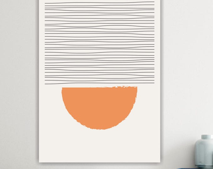 Boho Chic Abstract Canvas Print Ready to Hang: contemporary wall art