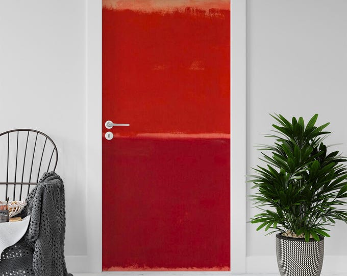 Sticker Decal for Door, Window, Fridge, Rothko Abstract Yellow, Peel and Stick PVC