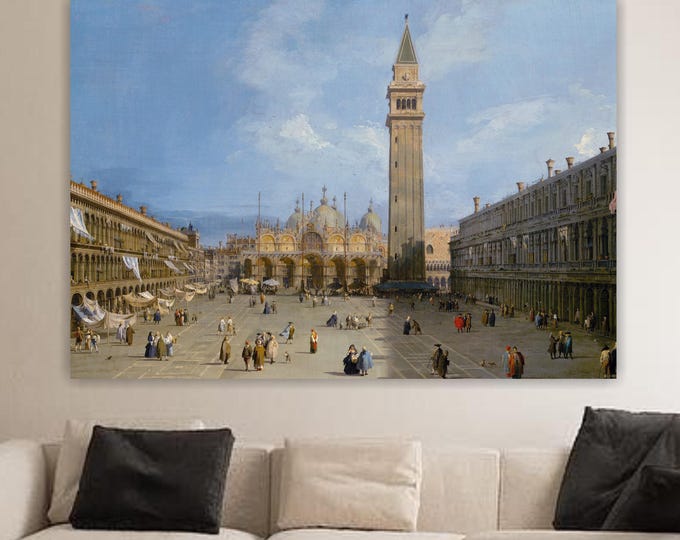 Canaletto Piazza San Marco Canvas Print: Art Reproduction, Ready to Hang or Rolled Canvas