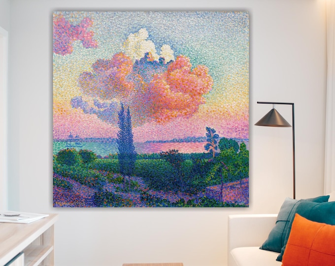 Henri Edmond Cross Reproduction Pink Clouds Canvas Print: Contemporary Art Ready to Hang