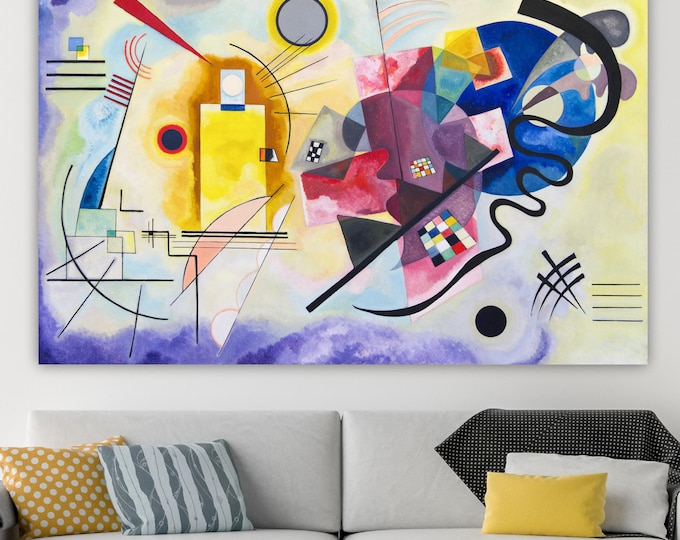 Kandinsky Yellow Red Blue Canvas Print: Abstract Art Reproduction, Ready to Hang or Rolled