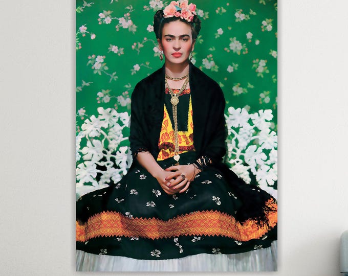 Frida Kahlo Reproduction, Photo, Canvas Print: Pop Art, Ready to Hang