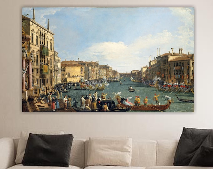 Canaletto Regata Canvas Print: Art Reproduction, Ready to Hang or Rolled Canvas